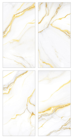 Juno 3d Gold Polished Wall And Floor Porcelain Tiles 60cmx120cm