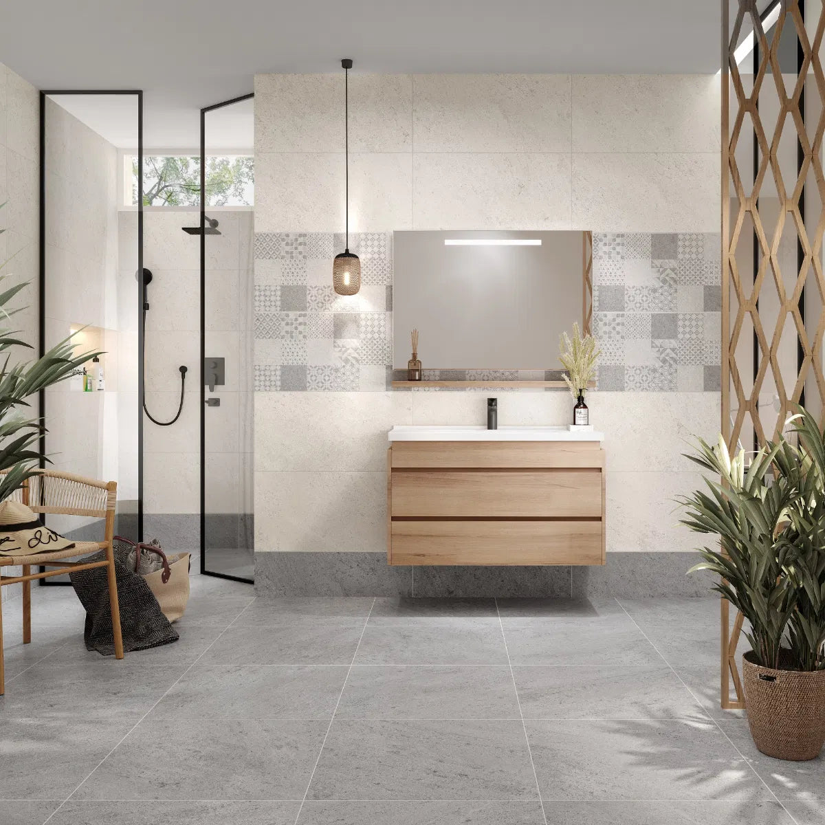 Cemente Grey Matt Wall And Floor Porcelain Tiles 60cmx60cm