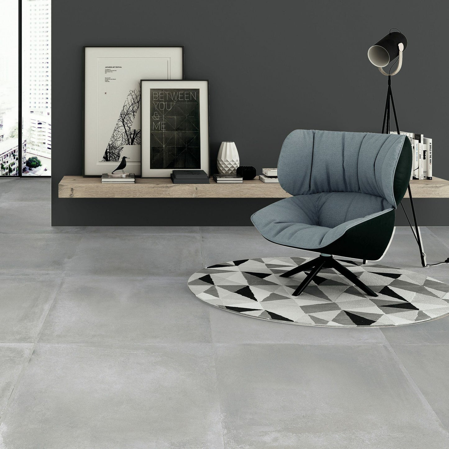 Maddox Cementos Grey Matt Wall And Floor Porcelain Tiles 75cmx75cm